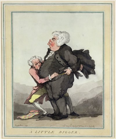 Ein bisschen größer, veröffentlicht von S.W. Fores, 1791 von Thomas Rowlandson